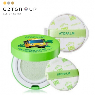 Phấn nước dành cho em bé ATOPALM GREEN RELIEF SUN CUSHION SPF50+ PA++++