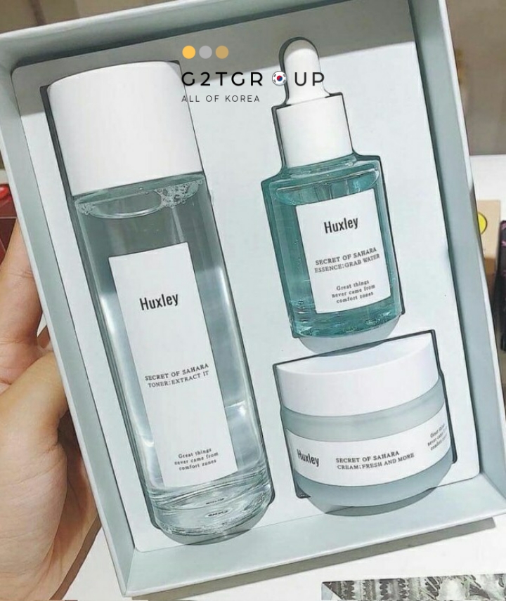 Set Dưỡng Da Cao Cấp Huxley Hydration Trio (Màu xanh)