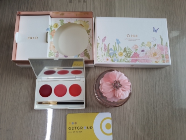 Phấn nước Ohui Cushion phiên bản hoa hồng 3D 