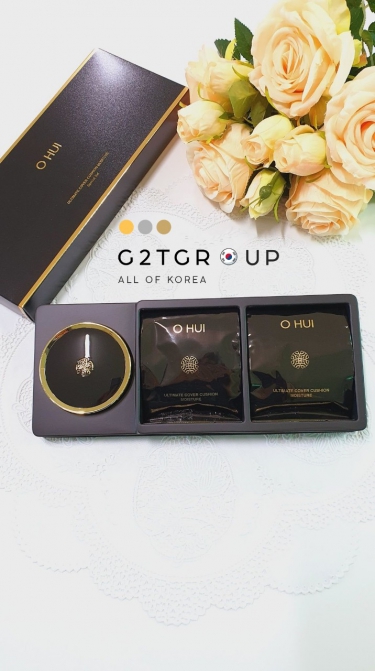 Cushion Ohui đen 3 lõi Ohui đen Ultimate Cover Cushion Moisture SPF 50+/PA+++