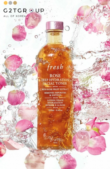Nước hoa hồng Fresh Rose Deep Hydration Facial Toner 250ml
