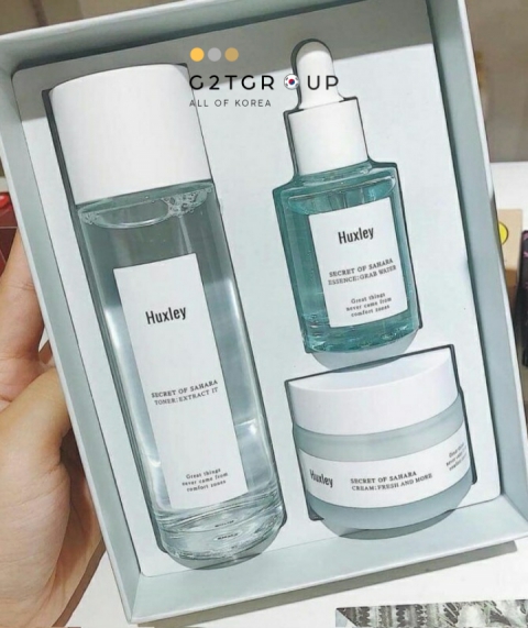 Set Dưỡng Da Cao Cấp Huxley Hydration Trio (Màu xanh)