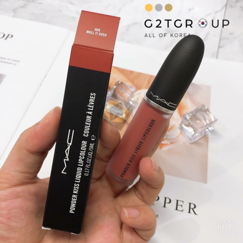 Son Kem Mac Powder Kiss Liquid Lipcolour Màu 989 Mull It Over Cam Hồng Đất