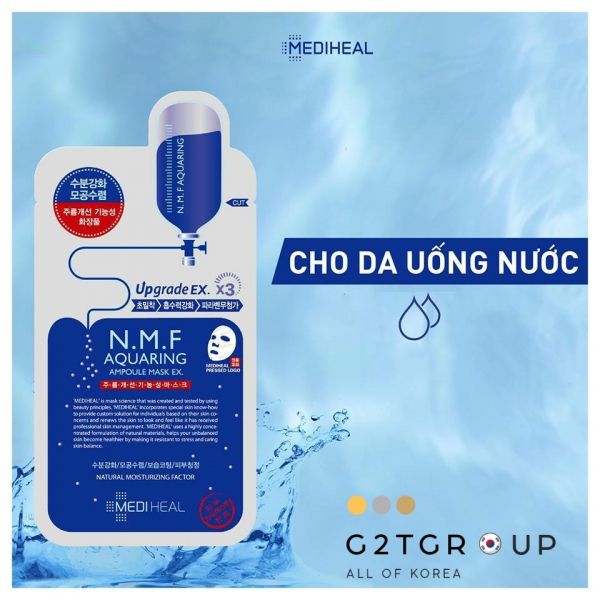 Mặt nạ Mediheal-N.M.F Aquaring Ampoule Mask Ex - Xanh Dương