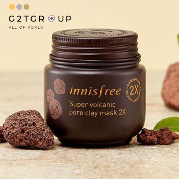 Mặt nạ đất sét Innisfree Super Volcanic Pore Clay Mask 2X