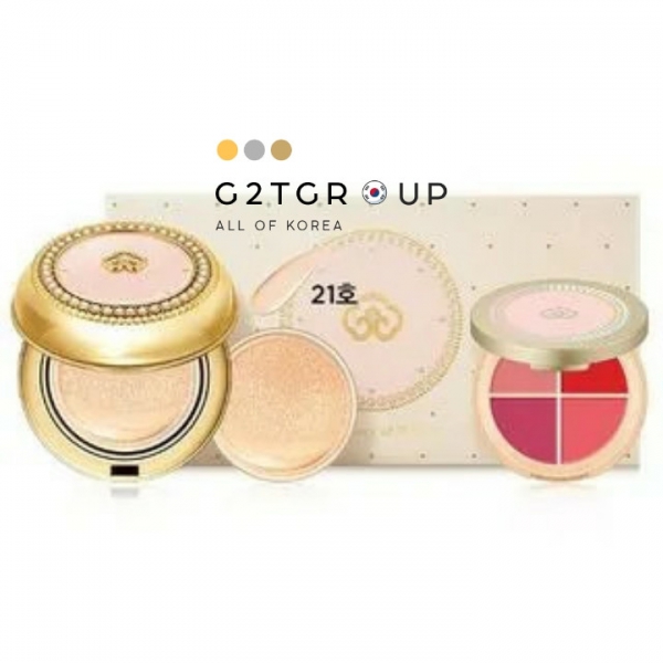 Set cushion Whoo Luxury Gold Limmited 2 lõi tặng bảng son 4 màu